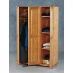 Sol Wardrobe In Antique Pine Finish With 3 Doors