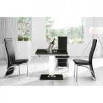 Nitro Extendable Dining Table with 4 D212 Dining Chairs