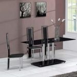 Trilogy Black Dining Table With 6 D231 Black Chairs