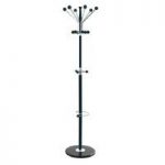 Percy Coat And Hat Stand In Black Chrome
