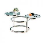Ottawa Glass Coffee Table In Chrome With Swivel Motion