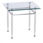 Milano Lamp Table In Clear Glass Top