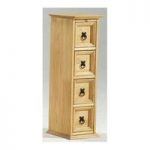 Corona Tall And Narrow 4 Drawers Chest