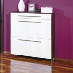 Sandra Shoe Cabinet In Wenge With White Fronts