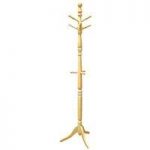 Stylish Coat Stand In Natural Rubberwood