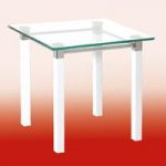 Ritmo End Table In Clear Glass Top