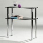 Hudson Black Glass Console Table