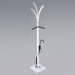 Contemporary Hat And Coat Stand In White Coated