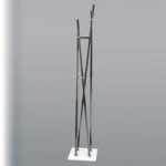 Gregor Hat And Coat Stand In Black With Square Shape White Base