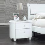 Zeta Bedside Table Night Stand in White High Gloss