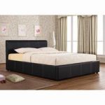 Ottoman Black Faux Leather Bed