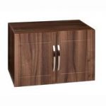Torino 2 Door High Gloss Top Box/Cabinet in Walnut