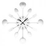Cutlery Design White Wall Clock