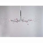 8 Light Purple Clear Ceiling Lamp Crystal