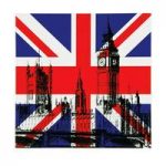 London Building Lacquered Print Wall Art