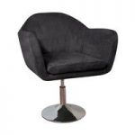 Imona Chair In Black Fabric With Chrome Base