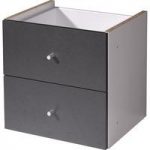 Linea Anthracite Cabinet Front With 2 Drawers