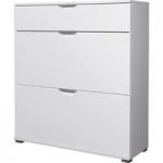 Trento Shoe Storage Cabinet In White High Gloss