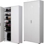 Trento High Gloss White Large Shoe cabinet