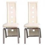 Manhattan Design Cream Dining Chairs In A Pair