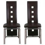 Manhattan Design Brown Dining Chairs In A Pair