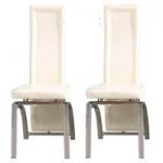 Manhattan Plain Cream Dining Chairs In A Pair