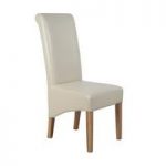 Parson Faux leather Cream Dining Chair