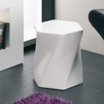 Niagra High Gloss Side And Lamp Table In White