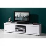 Fino High Gloss White LCD Plasma Tv Stand with 2 Drawers