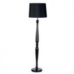 High Gloss Black Floor Lamp with Black Shade