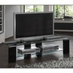Opus Glass Lowboard TV Stand In Black High Gloss