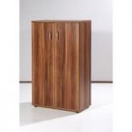 Power Filing Cabinet In Walnut With 2 Doors