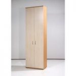 Power 2 Door Beech Birch Finish Filing Cabinet with 5 Shelves