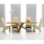 Antonio 195cm Solid Oak Dining Table And 8 Barcelona Chairs
