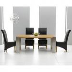 Louis Extending Solid Oak Dining Table And 8 Barcelona Chairs