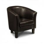 Malmo Tub Dark Brown Leather Chair