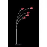 Aurora Contemporary 5 Arm Arch Floor Lamps in Red