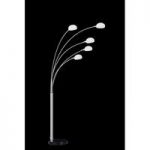 Aurora Contemporary 5 Arm Arch Floor Lamps in White