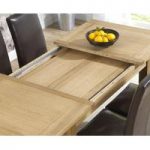 Cipriano Extending Oak Dining Table with Oak Veneer Panels