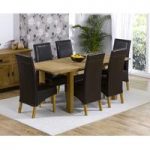 Cipriano Extending Oak Dining Table And 6 Leather Chairs