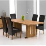 Cagliari Oak Dining Table Set With 6 Roma Dining Chairs