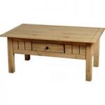 Amitola 1 Drawer Coffee Tables in Natural Oak Wax
