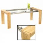 Arturo 200cm Oak Glass Top Dining Table Only