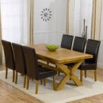 Avignon Extending Dining Table And 6 Brown Rustique Dining Chair