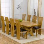 Avignon Solid Oak Extending Dining Table And 8 Arizona Chairs
