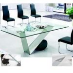 Eugenio Clear Glass Large Dining Table