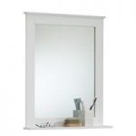 Sweden3 Bathroom Mirror In White With Shelf