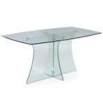 Sofia Large Clear Glass Dining Table