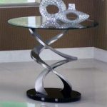 Spiral Glass Lamp Table