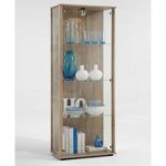 Harry Glass Display Cabinet With Light In Oak